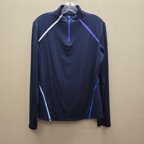 G/Fore Colorblock Luxe Staple Quarter Zip Golf Pullover Shirt Athletic Large - Picture 1 of 5